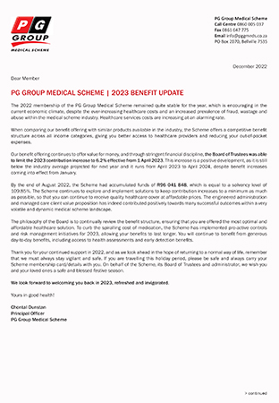 BENEFITS UPDATE 2023